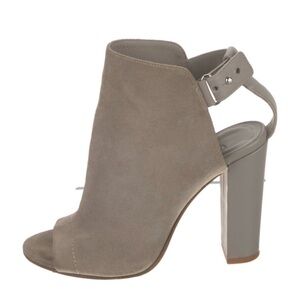 Vince Gray Suede Open-Toe Block Heel Sandal